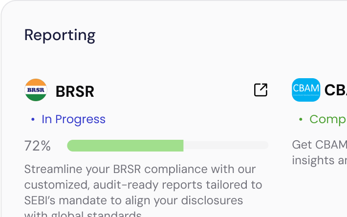BRSR reporting card